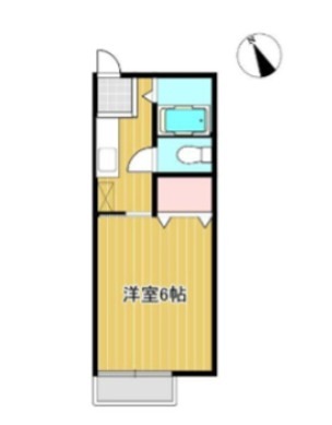 ビーライン下溝１号館 206号室 間取り