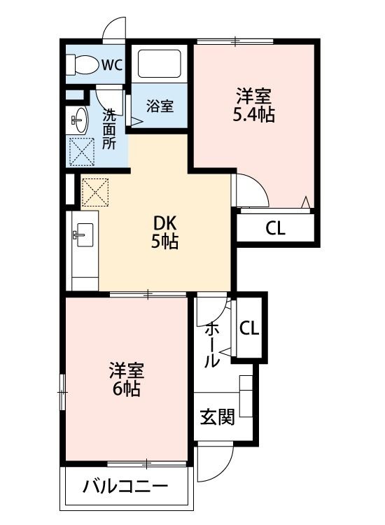 ミニョン中平 101号室 間取り