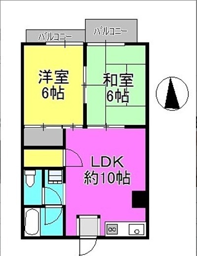 キンガハイツ橋本 103号室 間取り