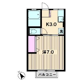シティハイムケネスＢ 202号室 間取り