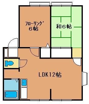 リバーサイドイトウⅡ 101号室 間取り