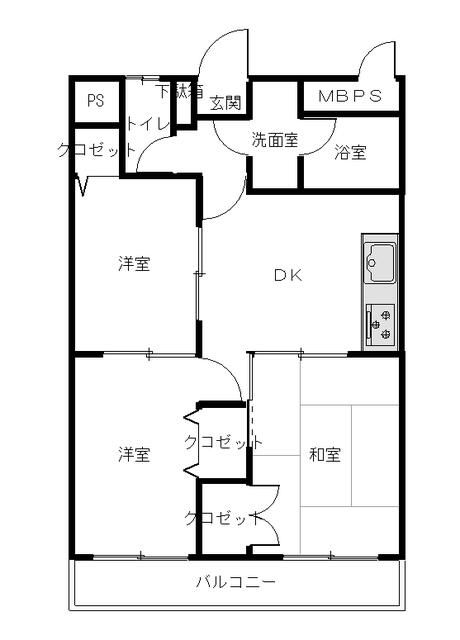 キャトルセゾン下九沢 203号室 間取り