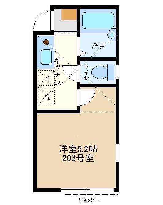 ナスカハイツ東大沼 102号室 間取り