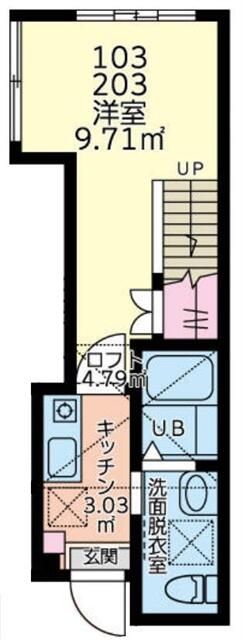 ベルジュエール町田 203号室 間取り