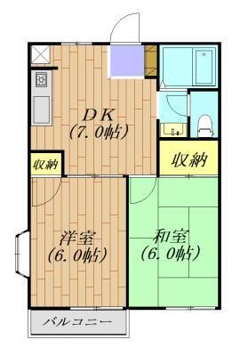 チェリーコート柚木 201号室 間取り