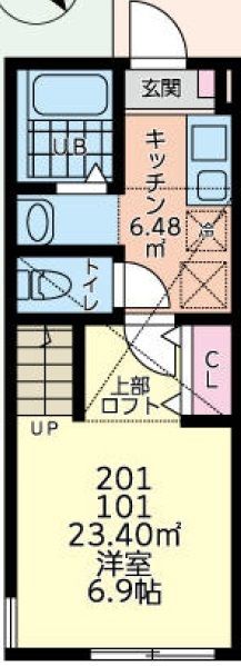 ＩＤＥＡＵＳ橋本弐番館 101号室 間取り