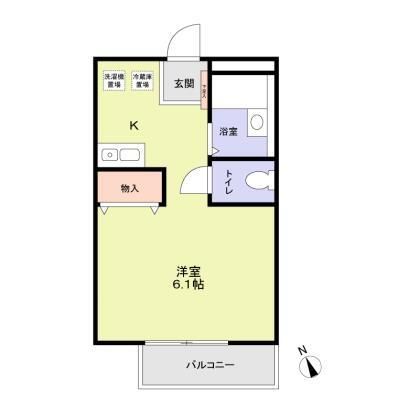 プランドール古淵 102号室 間取り