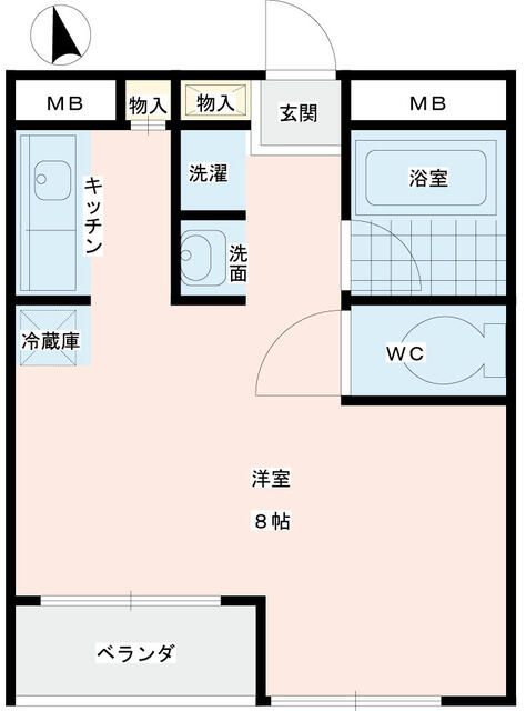 フィオリーレタカラノ 202号室 間取り