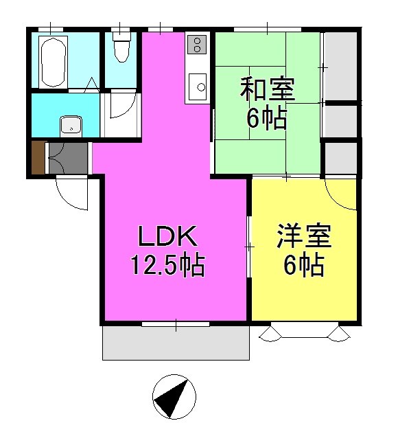 ハイツＹＵＴＡＫＡ 205号室 間取り