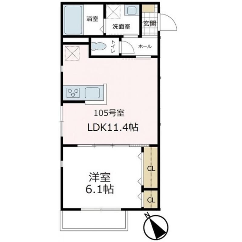 アネックス共和 105号室 間取り