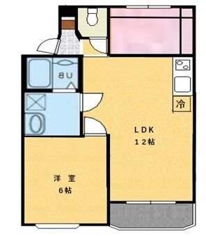 ペディメント・1 3D号室 間取り