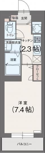 リルゥ 203号室 間取り