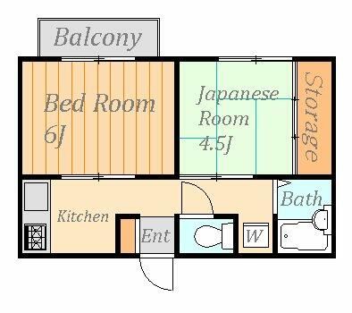 プレジオ藤井 101号室 間取り