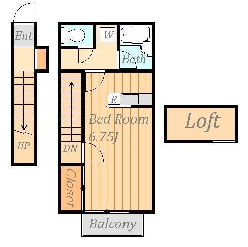 アドラブール多摩境 202号室 間取り