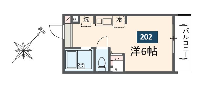 MELDIA番田 202号室 間取り