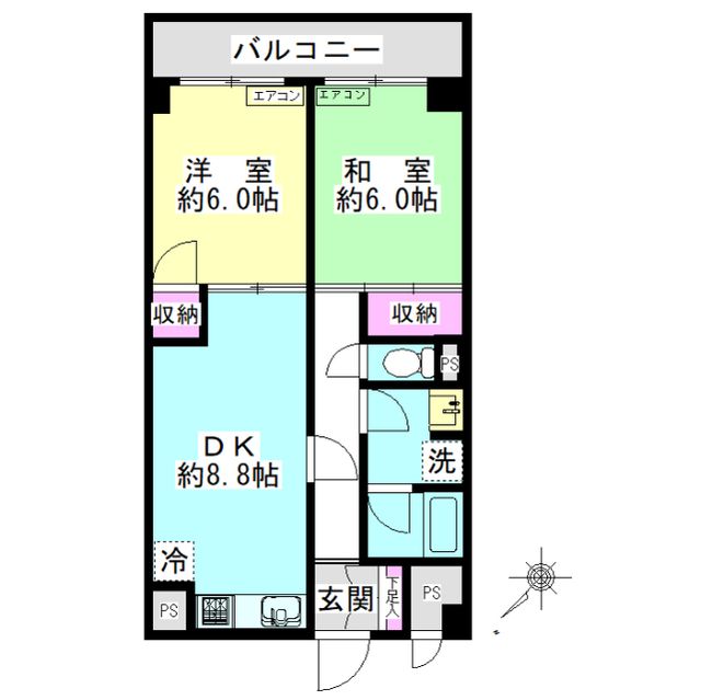 ラレス横山Ⅰ 101号室 間取り