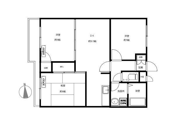 サンテーズ・ナガイ 502号室 間取り