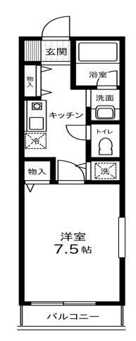 カーサグランデ 208号室 間取り