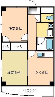 ファインパレス 201号室 間取り