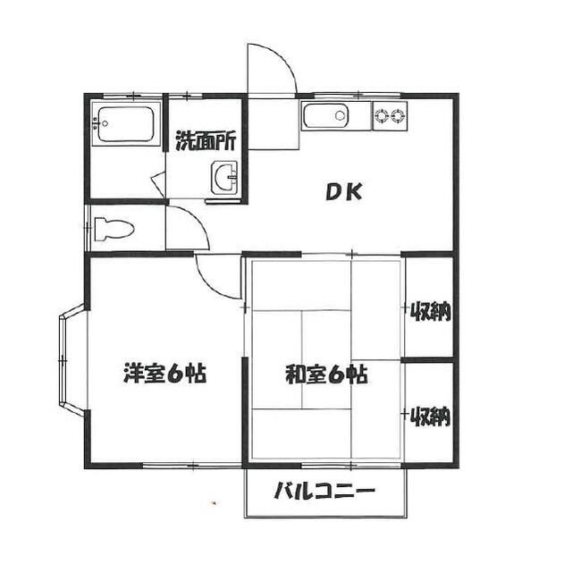 ハイツあすなろ 201号室 間取り