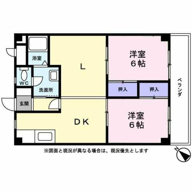 パークハイツスイメイ 102号室 間取り