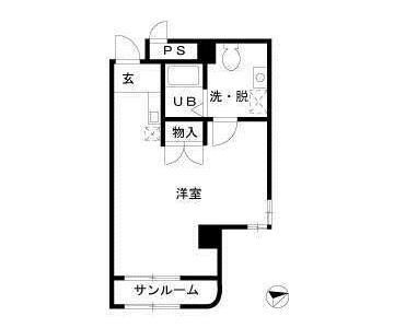 冨士山ビル 301号室 間取り