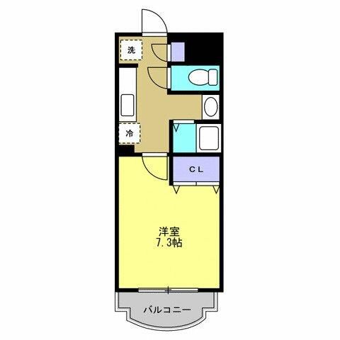 葉隠 202号室 間取り