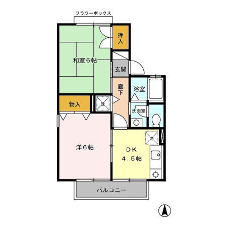 クレセントＡＢ B101号室 間取り