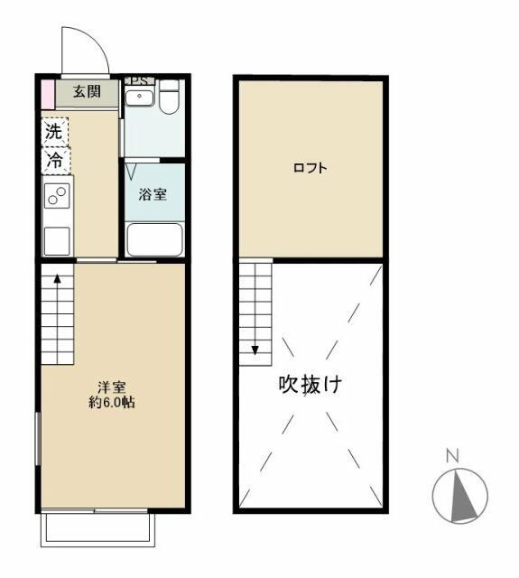 Ｐａｔｉｏ 104号室 間取り