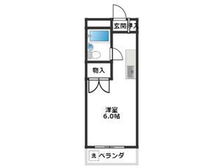 アーシャン 206号室 間取り