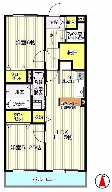 ソルクレストＫ弐番館 302号室 間取り