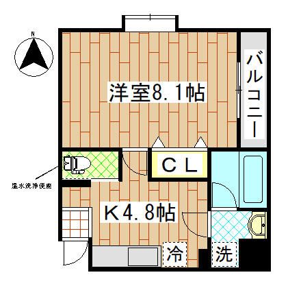サンフィールⅧ 201号室 間取り