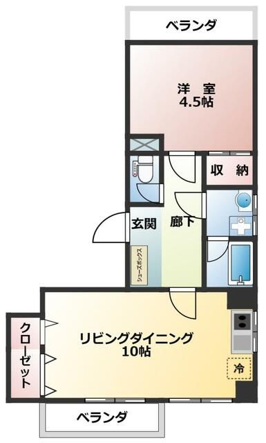 グリーンコープ ３階部分号室 間取り