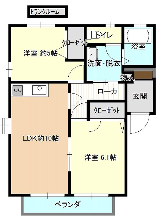 マジョーラⅠ 102号室 間取り