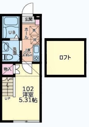 ココペリハウス 102号室 間取り