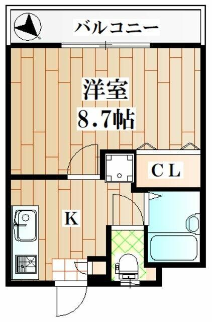 クリスタル相生 202号室 間取り