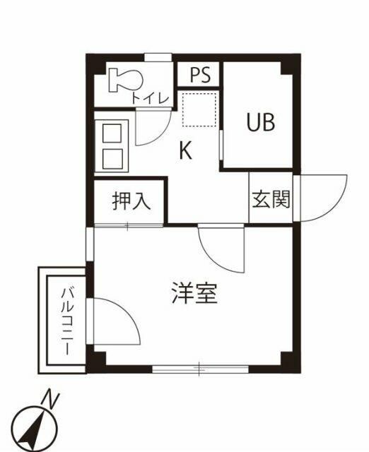 プライマ・フェイス 201号室 間取り
