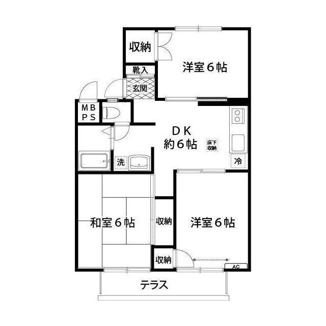レイクサイドハウス 103号室 間取り