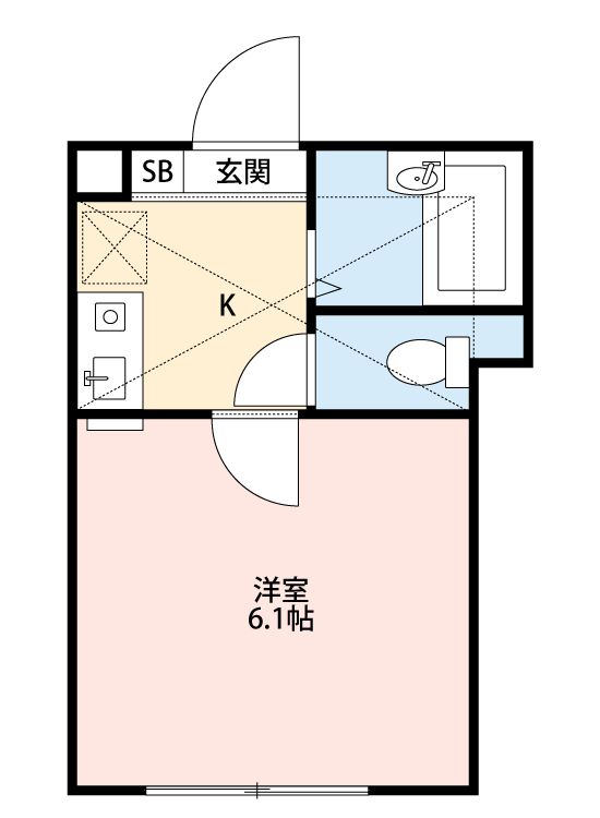 ミキハイツ淵野辺 204号室 間取り