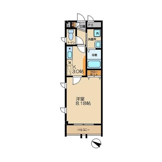 グランレーヴ 501号室 間取り