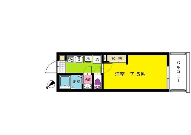 グレイスネスト 102号室 間取り