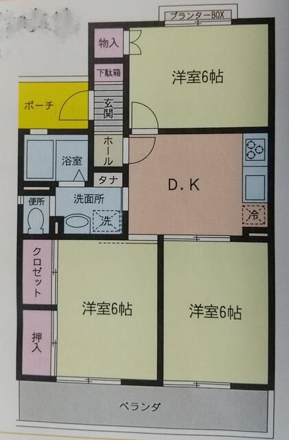 エルホロン 205号室 間取り