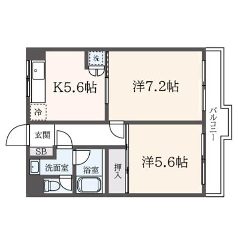 ロータリーライフ相模原　 403号室 間取り