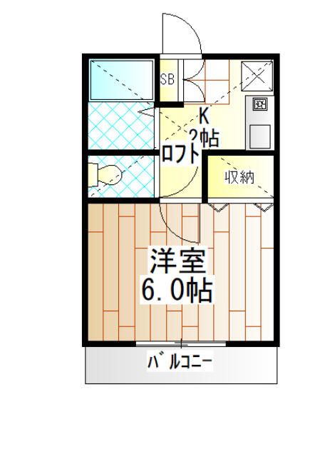 ハイムフォレスト 202号室 間取り