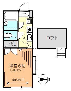 丸尾ハウス 207号室 間取り