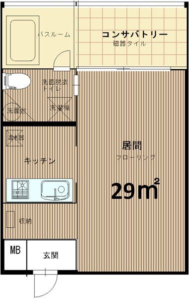 Ｇａｒｄｅｎｓ　Ｆｌａｔ 305号室 間取り