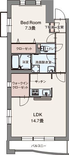 プレミアムコートみなみ野II 109号室 間取り