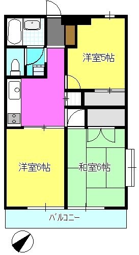 ふよう中央マンション 301号室 間取り