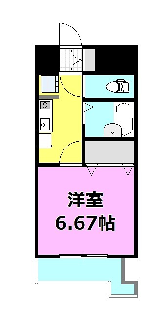 ホワイトパレス万年青 203号室 間取り