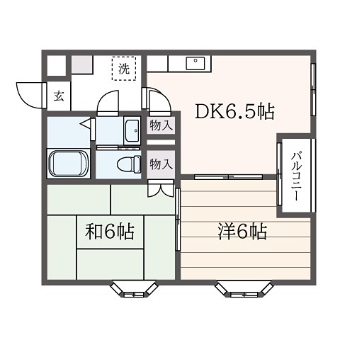 セントラーザ相原  401号室 間取り